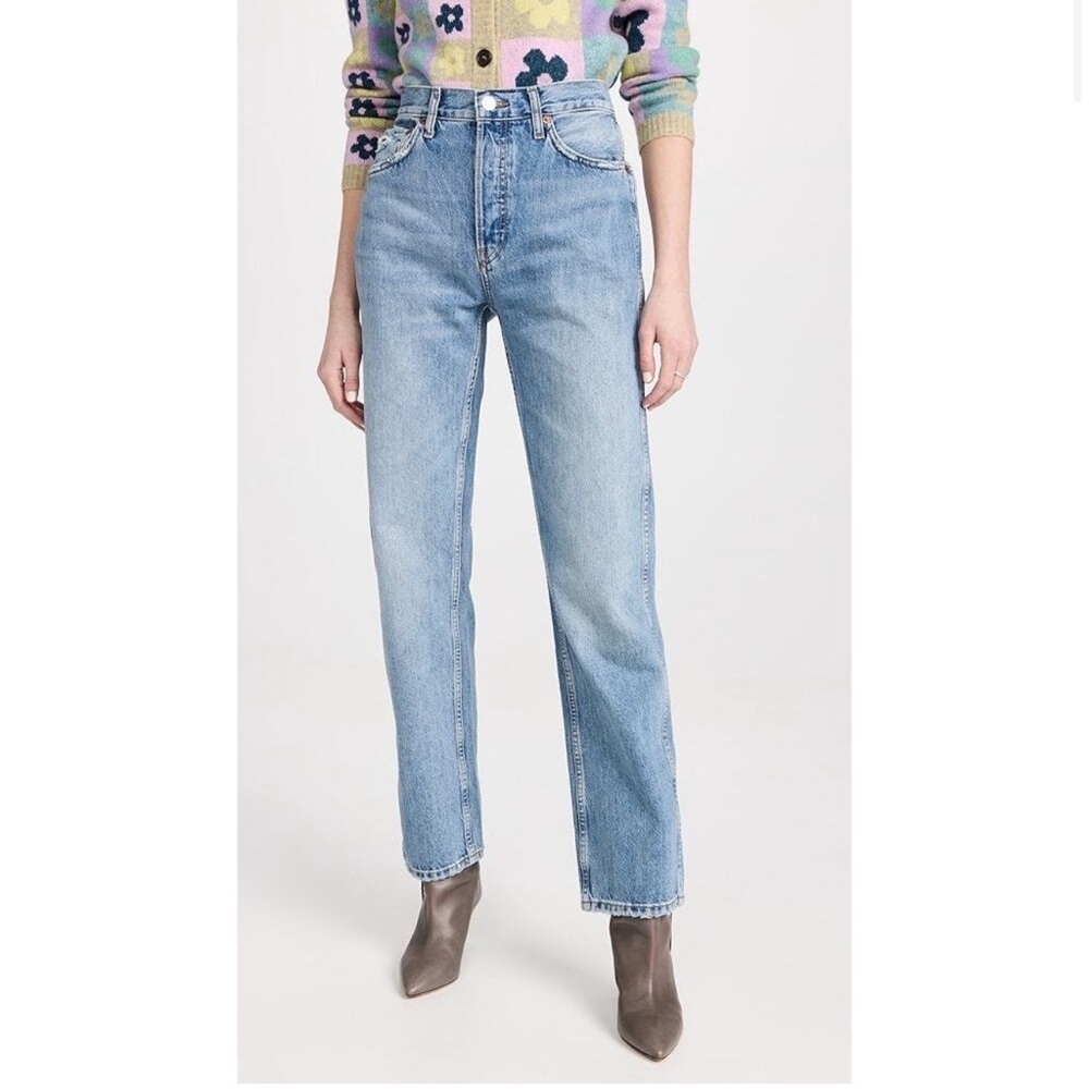 NEW Re/Done 90s High Rise Loose Jeans 60s Fade Size 30 - Picture 3 of 5